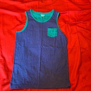 Blue and green Cherokee tank top